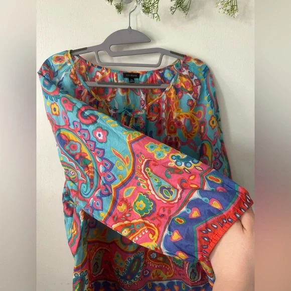 Talbots | Colorful Paisley Top - Picture 4 of 7